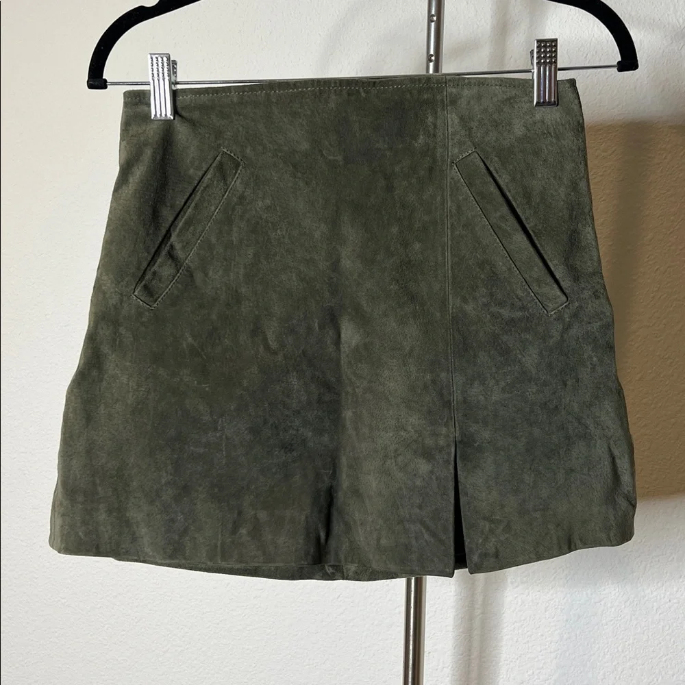 Blank NYC Suede Leather Mini Skirt - Picture 1 of 3